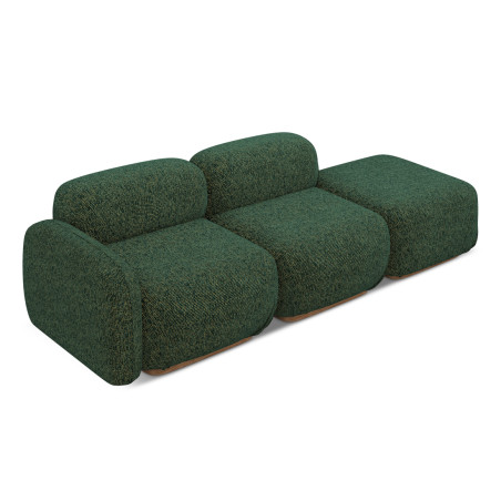 Sofa modulable ouvert Ailani Tissu Green