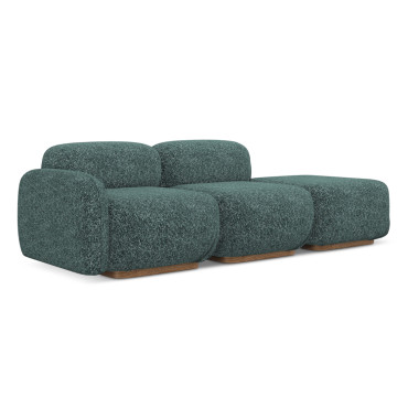 Sofa modulable ouvert Ailani Tissu Jeans