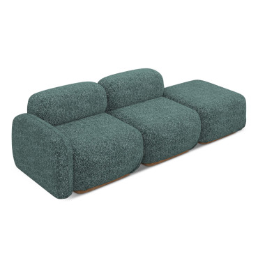 Sofa modulable ouvert Ailani Tissu Jeans