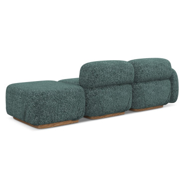 Sofa modulable ouvert Ailani Tissu Jeans