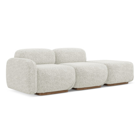 Sofa modulable ouvert Ailani Tissu Light beige