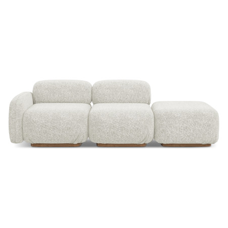 Sofa modulable ouvert Ailani Tissu Light beige