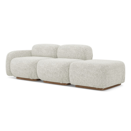 Sofa modulable ouvert Ailani Tissu Light beige