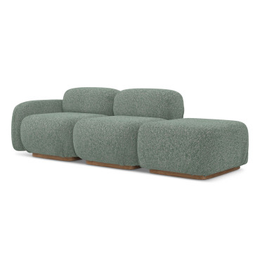 Sofa modulable ouvert Ailani Tissu Light green