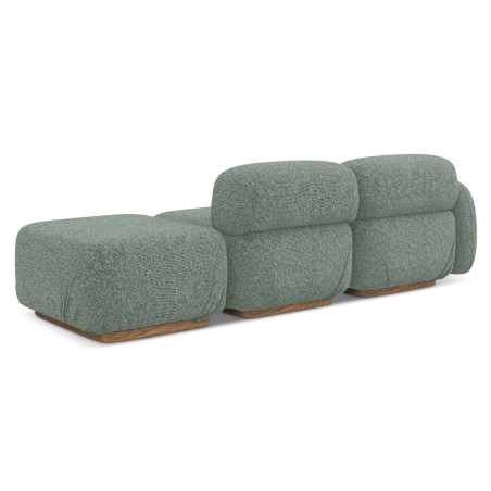 Sofa modulable ouvert Ailani Tissu Light green