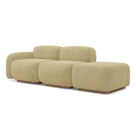 Sofa modulable ouvert Ailani Tissu Mustard