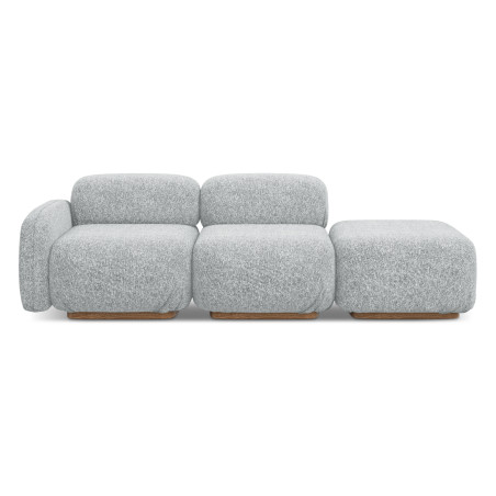 Sofa modulable ouvert Ailani Tissu Silver