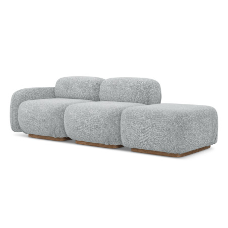 Sofa modulable ouvert Ailani Tissu Silver