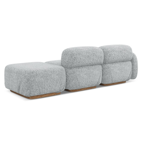 Sofa modulable ouvert Ailani Tissu Silver