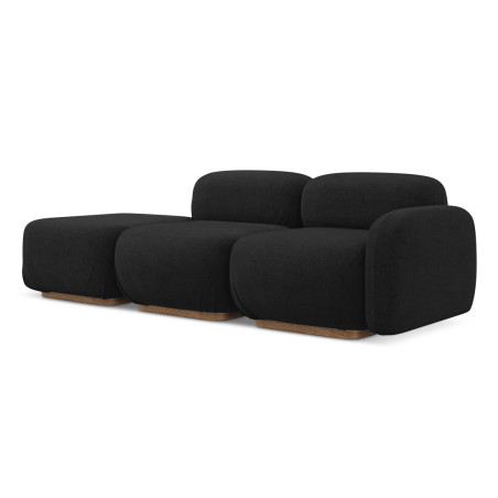 Sofa modulable ouvert Ailani Boucle Anthracite