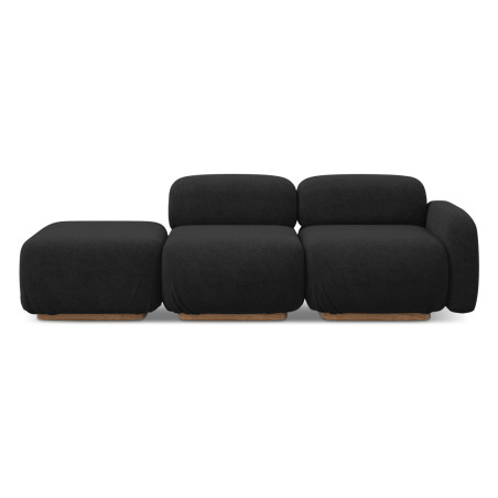 Sofa modulable ouvert Ailani Boucle Anthracite