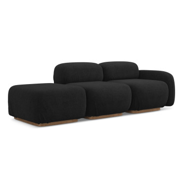 Sofa modulable ouvert Ailani Boucle Anthracite