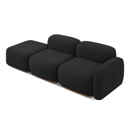 Sofa modulable ouvert Ailani Boucle Anthracite