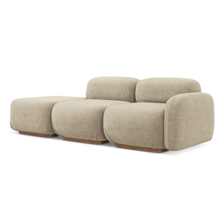 Sofa modulable ouvert Ailani Boucle Beige