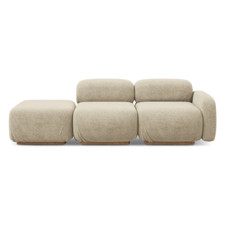 Sofa modulable ouvert Ailani Boucle Beige