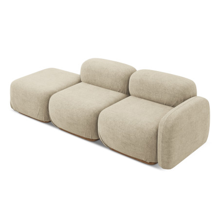 Sofa modulable ouvert Ailani Boucle Beige