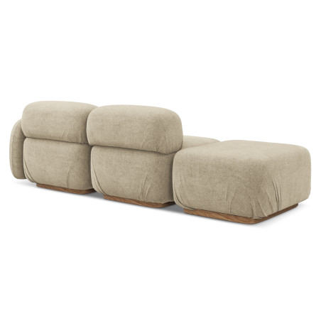 Sofa modulable ouvert Ailani Boucle Beige