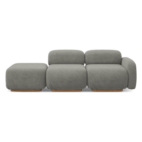 Sofa modulable ouvert Ailani Boucle Gray beige