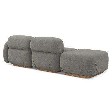 Sofa modulable ouvert Ailani Boucle Gray beige