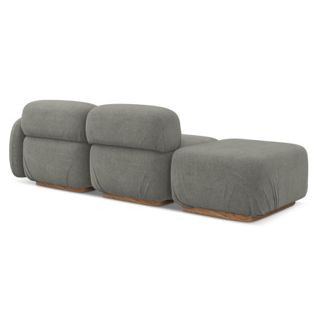 Sofa modulable ouvert Ailani Boucle Gray beige