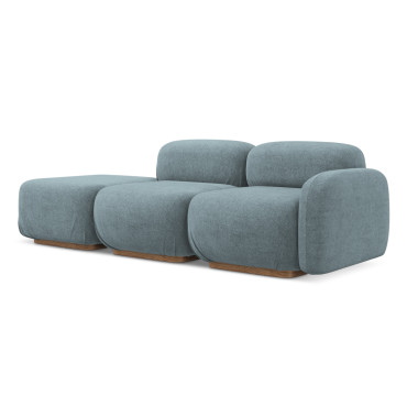 Sofa modulable ouvert Ailani Boucle Jeans