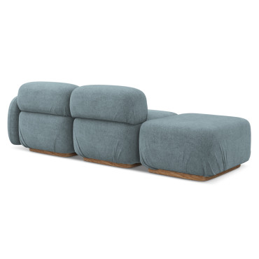 Sofa modulable ouvert Ailani Boucle Jeans