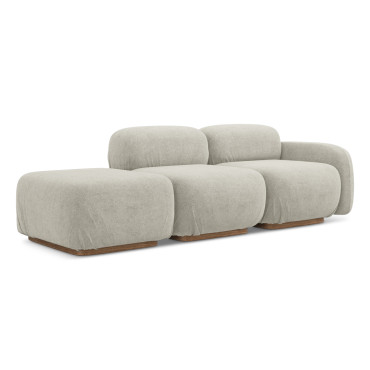 Sofa modulable ouvert Ailani Boucle Light beige