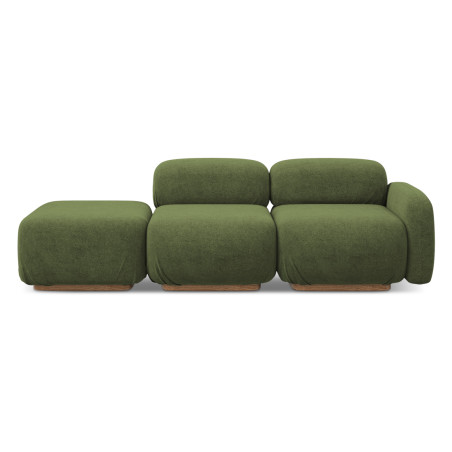 Sofa modulable ouvert Ailani Boucle Olive