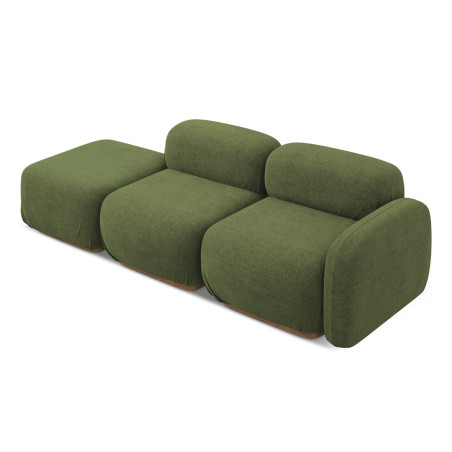 Sofa modulable ouvert Ailani Boucle Olive