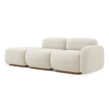 Sofa modulable ouvert Ailani Boucle Pearl