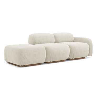 Sofa modulable ouvert Ailani Boucle Pearl