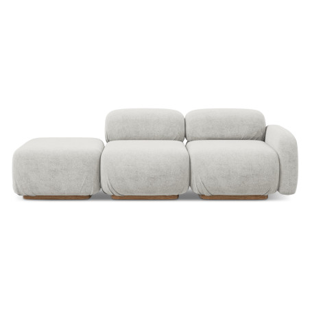 Sofa modulable ouvert Ailani Boucle Silver