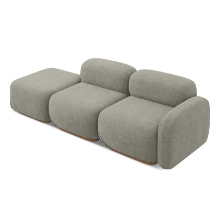 Sofa modulable ouvert Ailani Boucle Taupe