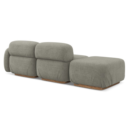 Sofa modulable ouvert Ailani Boucle Taupe