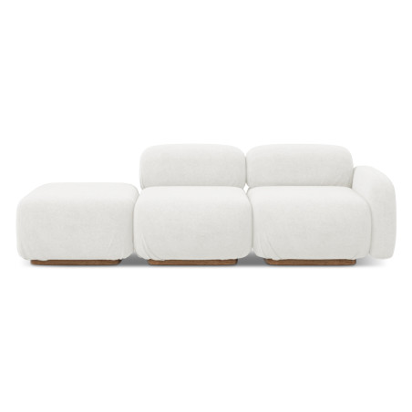 Sofa modulable ouvert Ailani Boucle White