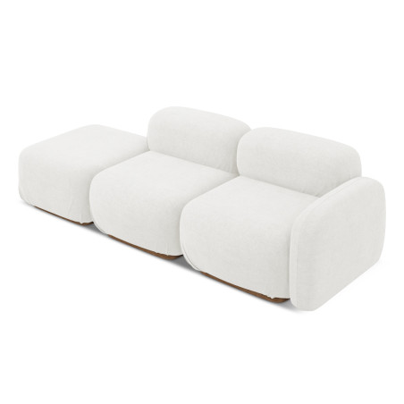 Sofa modulable ouvert Ailani Boucle White