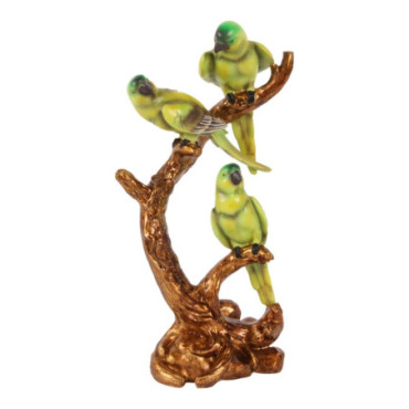 Figurine perroquet résine 32 cm Vert