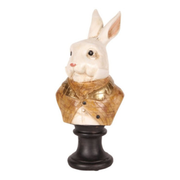 Figurine Lapin en résine 27 cm Blanc