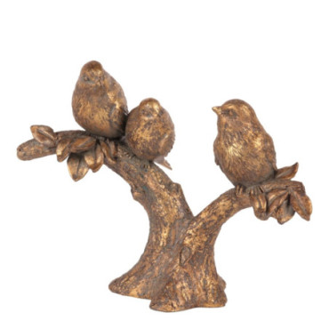 Figurine Oiseaux sur brindille 25 cm résine