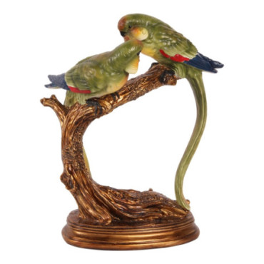 Figurine perroquet résine 26 cm Vert