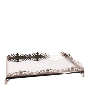 Plateau miroir cuivre 63 cm