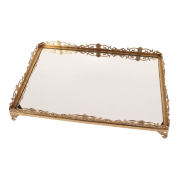 Plateau cuivre/miroir 63cm