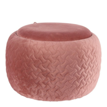 Pouf avec espace pour le rangement boule Rose