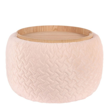 Pouf avec espace pour le rangement boule Blanc