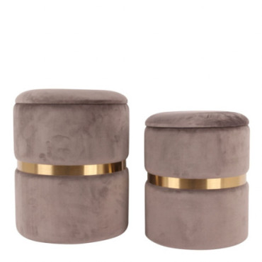 Pouf x2 Gris