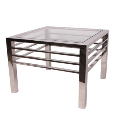 Table d'appoint Dubai carré argent