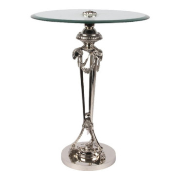 Table D'Appoint Versailles 68,5X50 cm Argent