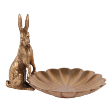 Assiette déco Lapin cuivre 14 cm