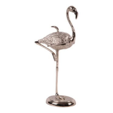 Boîte de rangement déco Flamingo cuivre 29 cm Argent