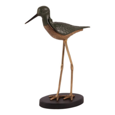 Boîte de rangement déco Oiseau cuivre 28 cm Doré